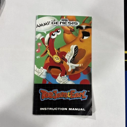 ToeJam & Earl Instruction Manual SEGA Genesis Vintage Original Authentic