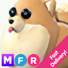 Pomeranian Mega Neon Fly Ride MFR US Seller Adopt From Me Today