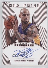 2013-14 Panini Preferred NBA Pride Red 74/99 Robert Sacre #436 Auto 0f8