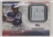2021 Topps 70th Anniversary Manufactured Logo Hank Aaron #70LP-HA Patch HOF 1z6