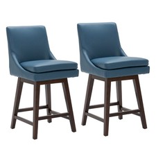 CHITA Counter Height Swivel Bar Stools Set of 2, 26" DoubleCushion, Comfortable