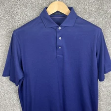 Greyson Polo Shirt Solid Blue Men's Large