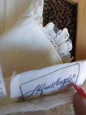 Alfred Angelo Beaded Ivory A-Line Wedding Gown Size 4 Vintage 1980s