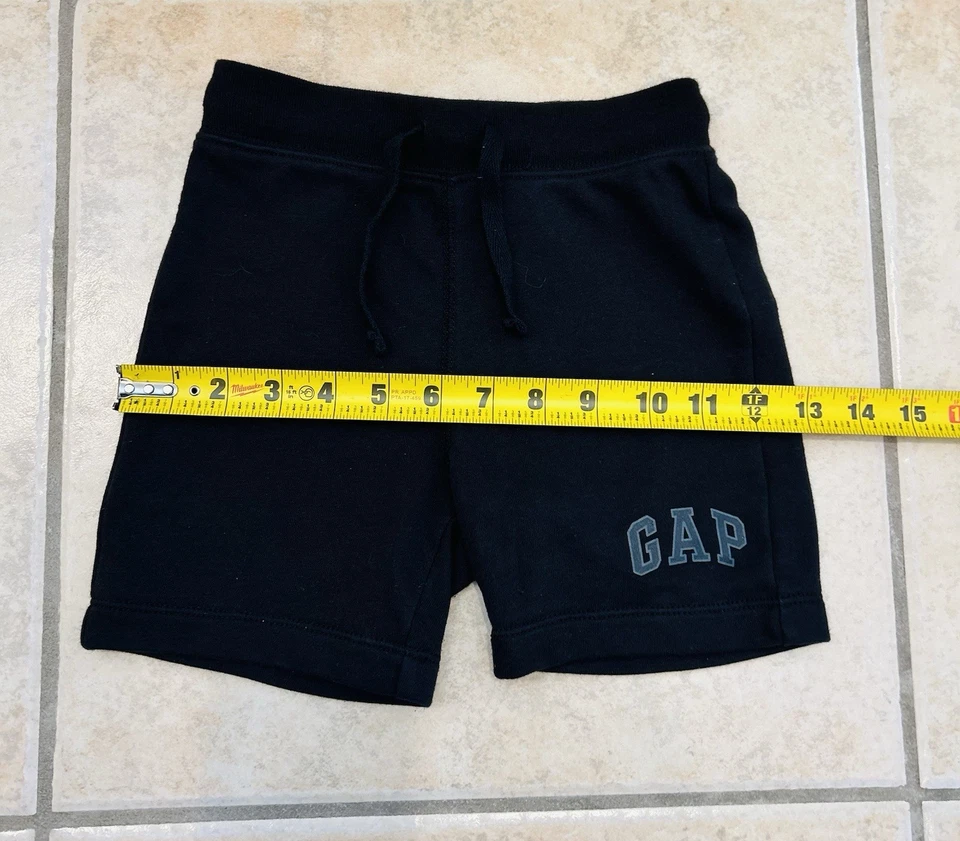 Shorts Gap Kids meninos jovens 4-5 Y preto logotipo sólido bolso…#33072 - Imagem 4 de 4