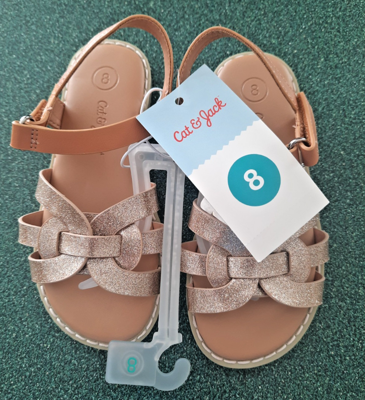Sandals Girls Kids Toddler Size 8 Cat & Jack Shoes Footwear Brand New-image