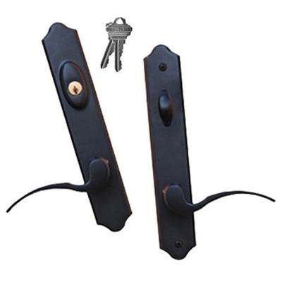 Ashland True Elegance 8'' Arch Active Keyed Handle Set Hinged Door Oil Rubbed Brz