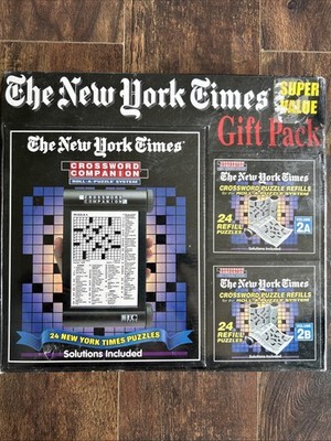 New York Times Crossword Companion Roll-A-Puzzle w/ Refills Value Gift Pack 1999