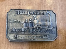 Vtg Durango to Silverton Belt Buckle Denver Rio Grande RR