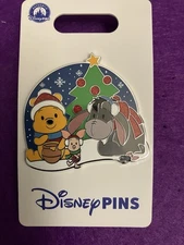 DISNEY Winnie The Pooh And Pals Holiday Pin With Eeyore And Piglet