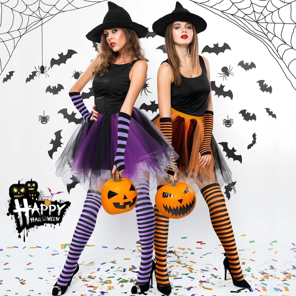 3 Conjuntos de Disfraces de Bruja de Halloween para Mujer Incluye Sombrero de Bruja Tutú Falda Tira... Foto 3 de 4