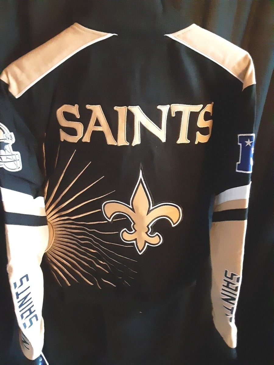 New Orleans Saints Men's G-III Front Snap Embroidered Logo Jacket