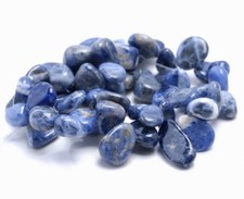 11-13MM SODALITE GEMSTONE PEBBLE NUGGET CHIP LOOSE BEADS 15.5"