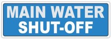 Main Water Shut Off Sticker D7280