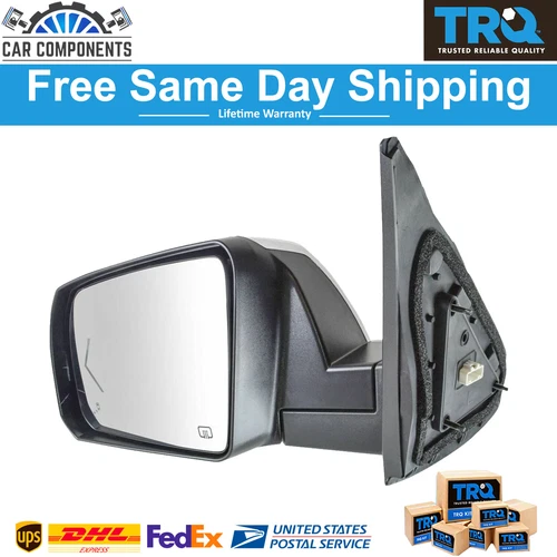 TRQ Mirror Power Fold Heat Signal Memory Blind Spot Puddle Left For 14-17 Tundra