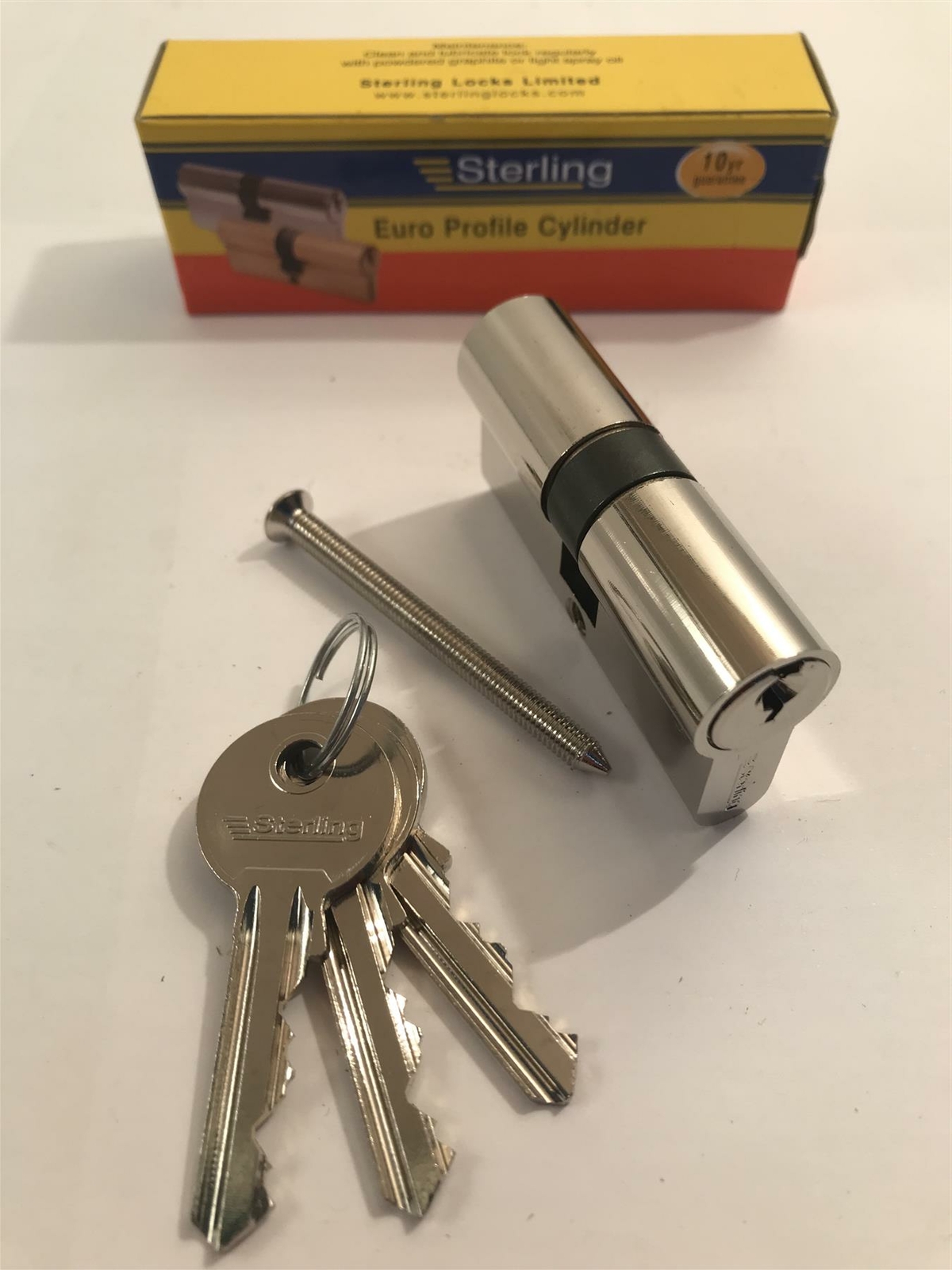 Sterling EPN3131 Double Euro 5 Pin Cylinder 62mm (31x31), Polished  