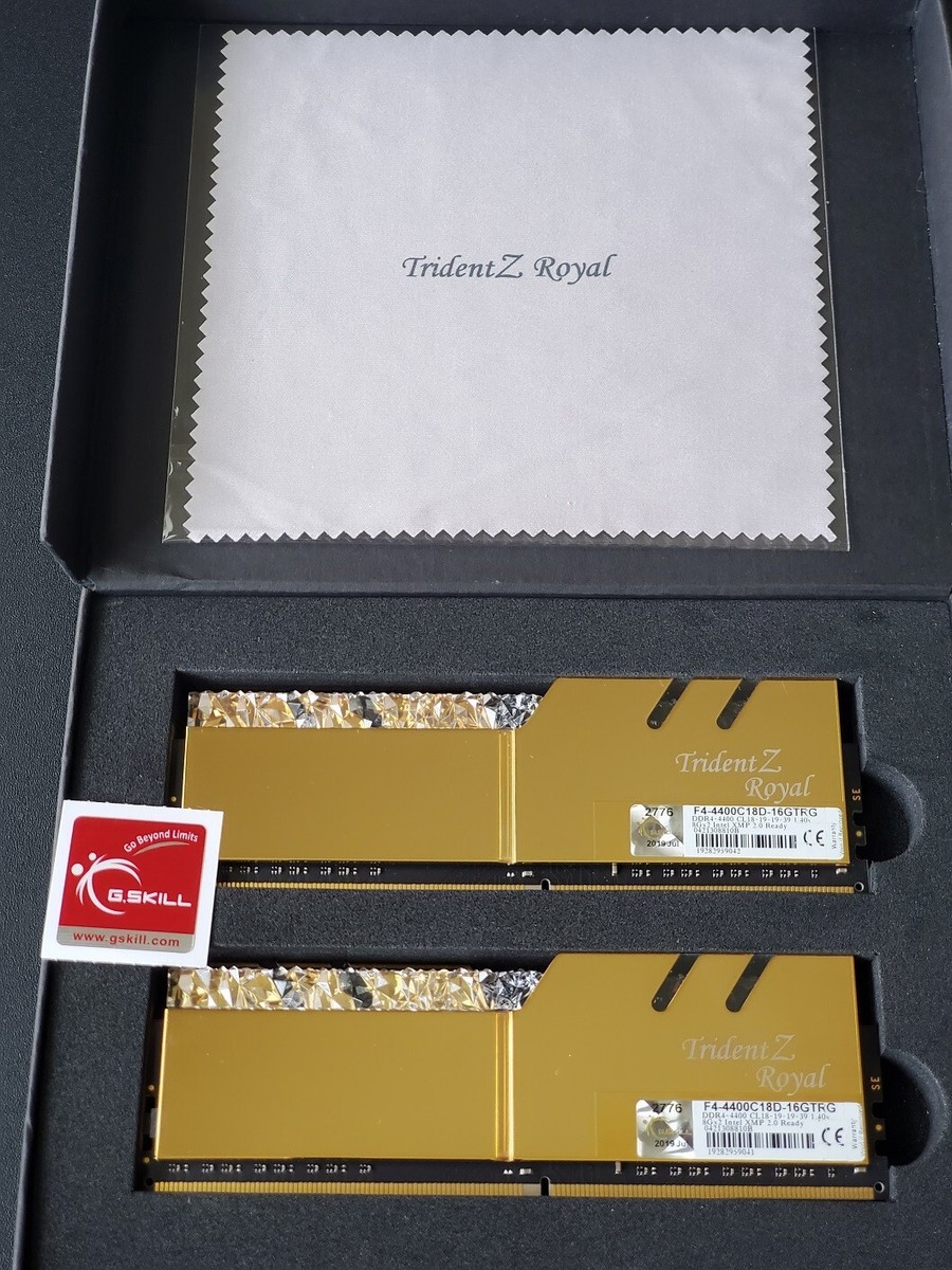 ✓✓ G.SKILL TridentZ Royal RGB 16GB (2x8GB) 4400 MHz (18-19-19-39 ✓✓ G.SKILL TridentZ Royal RGB 16GB (2x8GB) 4400 MHz (18-19-19-39