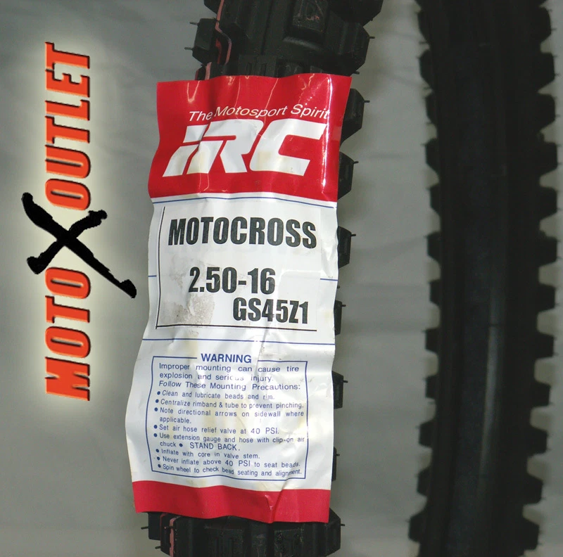 Neumático delantero moto Honda CRF 80 F XR 75 IRC 2.50-16 GS45Z 1 CRF80 XR75 XR80 Foto 2 de 4