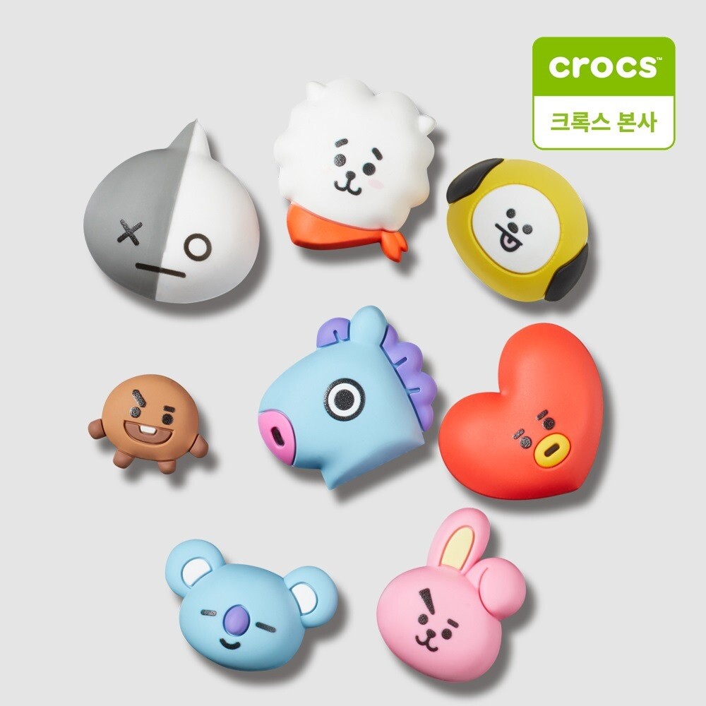 BTS BT21 x CROCS JIBBITZ Charms 8 pcs Set Official Authentic Line