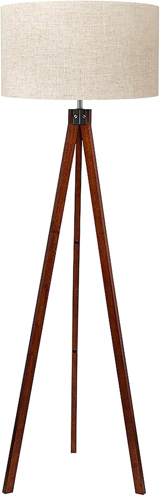 Wood Tripod Floor Lamp, Mid Century Standing Lamp, Modern Design Studying Light