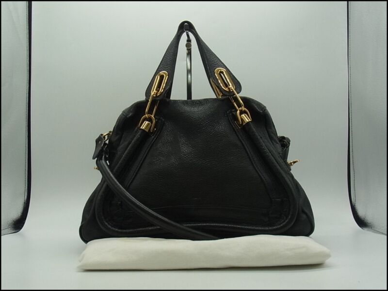 Auth SN15 Chloe Paraty 2WAY bag with shoulder strap handbag from Japan Auth SN15 Chloe Paraty 2WAY bag with shoulder strap handbag from Japan