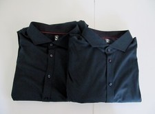 MRSP 175 New DESOTO Jersey Men's Long Sleeve Slim Fit Navy blue Cotton Shirt XXL