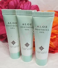 Lot of 3 Hanalei Aloe Soothing Gel for Face & Body .35 oz / 10 g Travel Sz x3