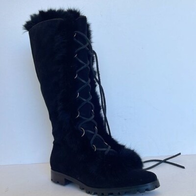 Calvin Klein Black Leather and Suede Lace-Up Boots Calvin Klein Mens Shoes Lorenzo Leather Lace Up Black Ankle  main image 3