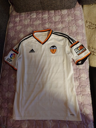 Adidas Valencia CF Jersey 2014/15 Season Home Shirt Adizero White Sz L