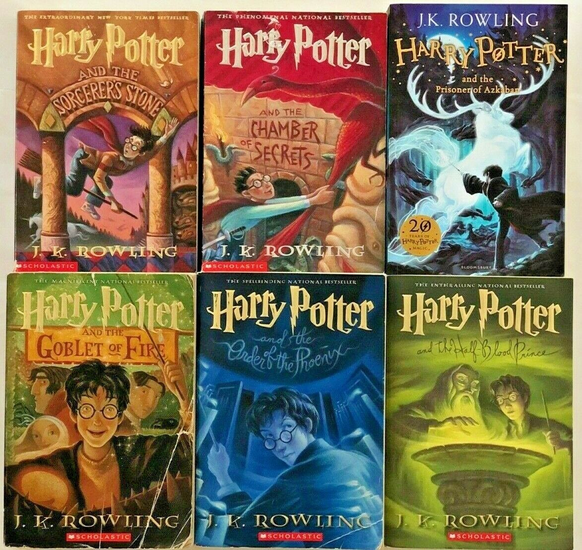 Harry Potter books 1-6 Scholastic and Bloomsbury