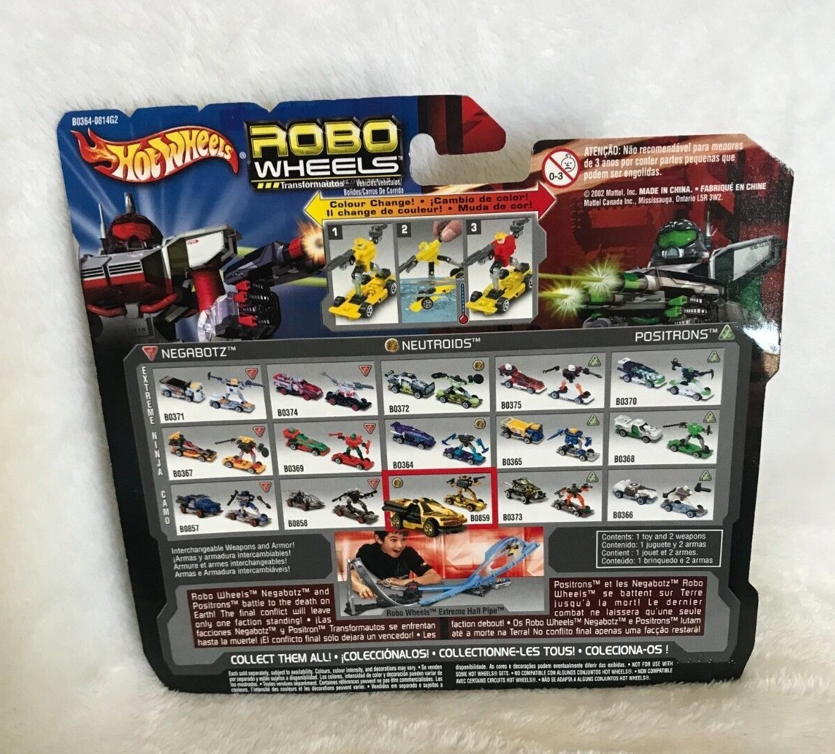 New VTG 2002 Mattel Hot Wheels Robo Wheels Transformautos Ninja ...