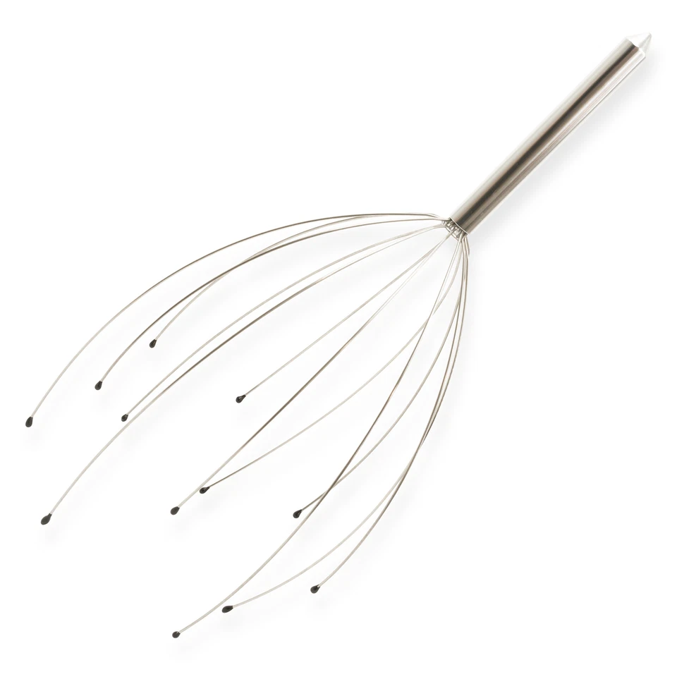 OUT OF THE BLUE Kopfmassagegerät Metall Deluxe mit 12 Massagestäben Kopfmassage Massagestab