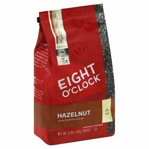 BULK Eight O'clock Hazelnut Ground Coffee 6 Bags 11 Oz Each Fresh for