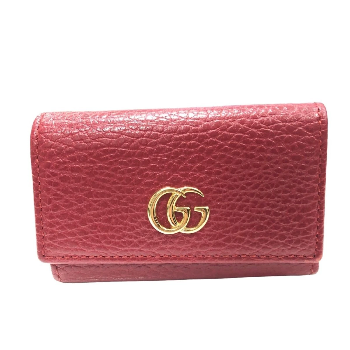 Étui à clés GUCCI Gucci GG Marmont cuir rouge or 456118 6 clés accessoires GP