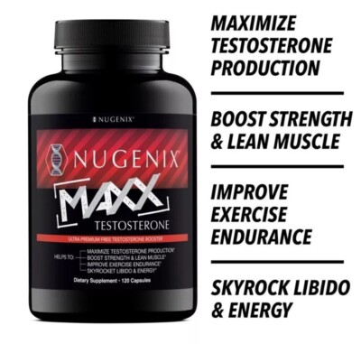 NUGENIX TOTAL- T MAXX Supports Male Enhancement+Sex Drive 120ct Exp10/26 No Box!