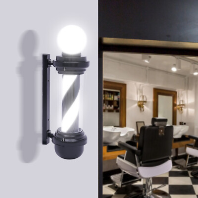 Outdoor Barber Pole Light Hair Salon Open Sign Barber Shop Rotating LED Stripes