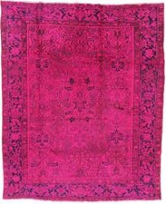 Feine Kiskan Vintage  Picasso Look Perser Teppich Orientteppich 2,67 X 2,19