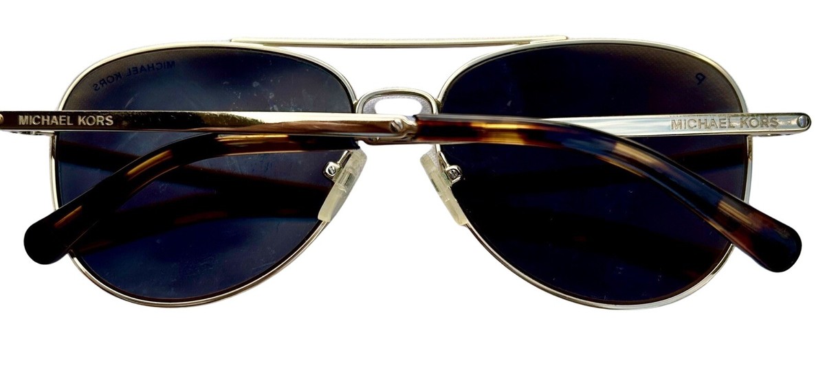 Michael Kors Aviator Sun Glasses Gold Tinted Lens Gold 