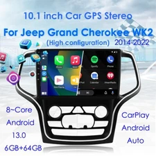 10.1" Android 12 CarPlay Radio 64GB For Jeep Grand Cherokee 2014-2022 GPS Stereo