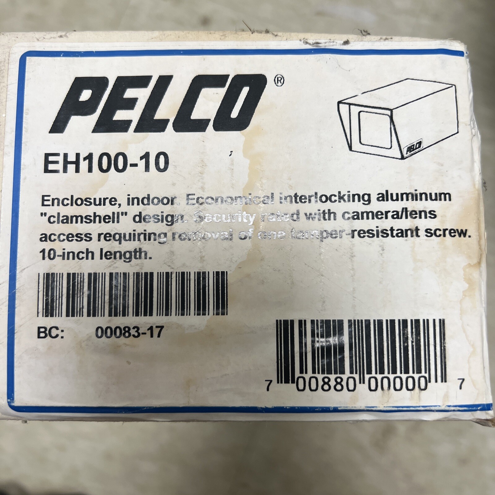 Pelco EH100-10 10 Inch Indoor Security Camera Enclosure NEW IN BOX