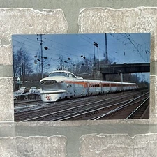 Paoli, PA Pennsylvania Railroad Aerotrain EMD LWT12 Vintage Postcard Unposted