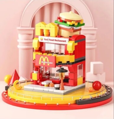 McDonalds Restaurant Burger Mini Baustein MOC Konstruktionsspielzeug Block UK