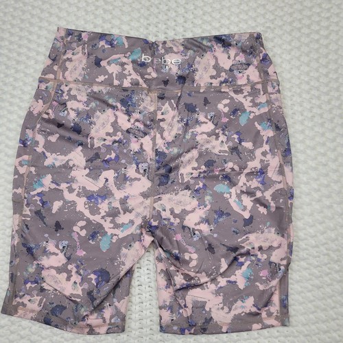 Bebe Sport Women's Bike Shorts With Pockets Poly Spandex Abstract Pattern Sz 1X - Picture 5 of 11
