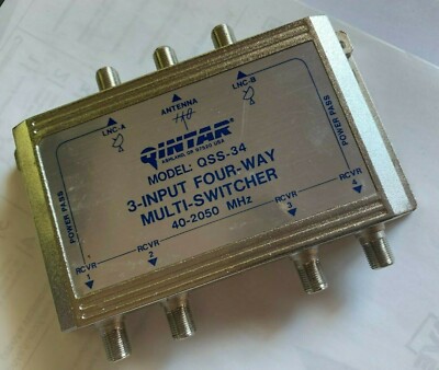 Qintar QSS-34 40-2050MHz 3-Input 4-Way Multi-Switcher Satellite Switch QSS34