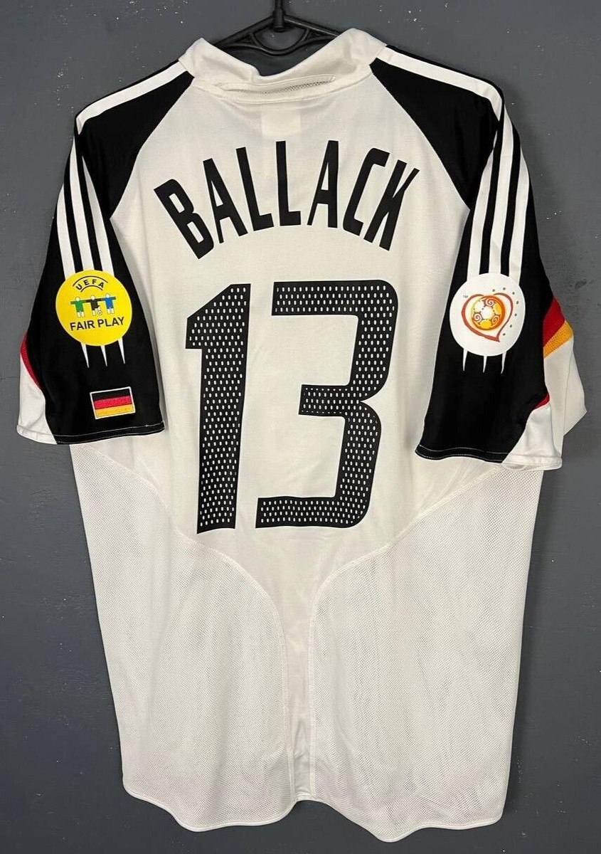 Maillot Adidas Allemagne 2005/2006 - Ballack #13, Taille XL, Blanc, Bon état