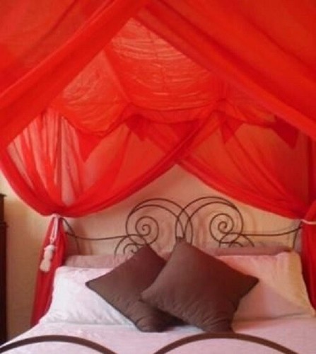 OctoRose 4Post Bed Canopy Mosquito Net for QUEEN, FULL, KING beds in MANY COLORS - Afbeelding 1 van 19