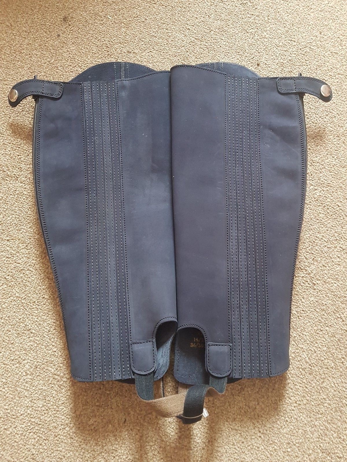 Eqvvs English gaiter company navy nubuck leather gaiters eBay