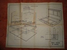 Systeme D (France) plans of a Folding Camping Table design number 304 May 1971