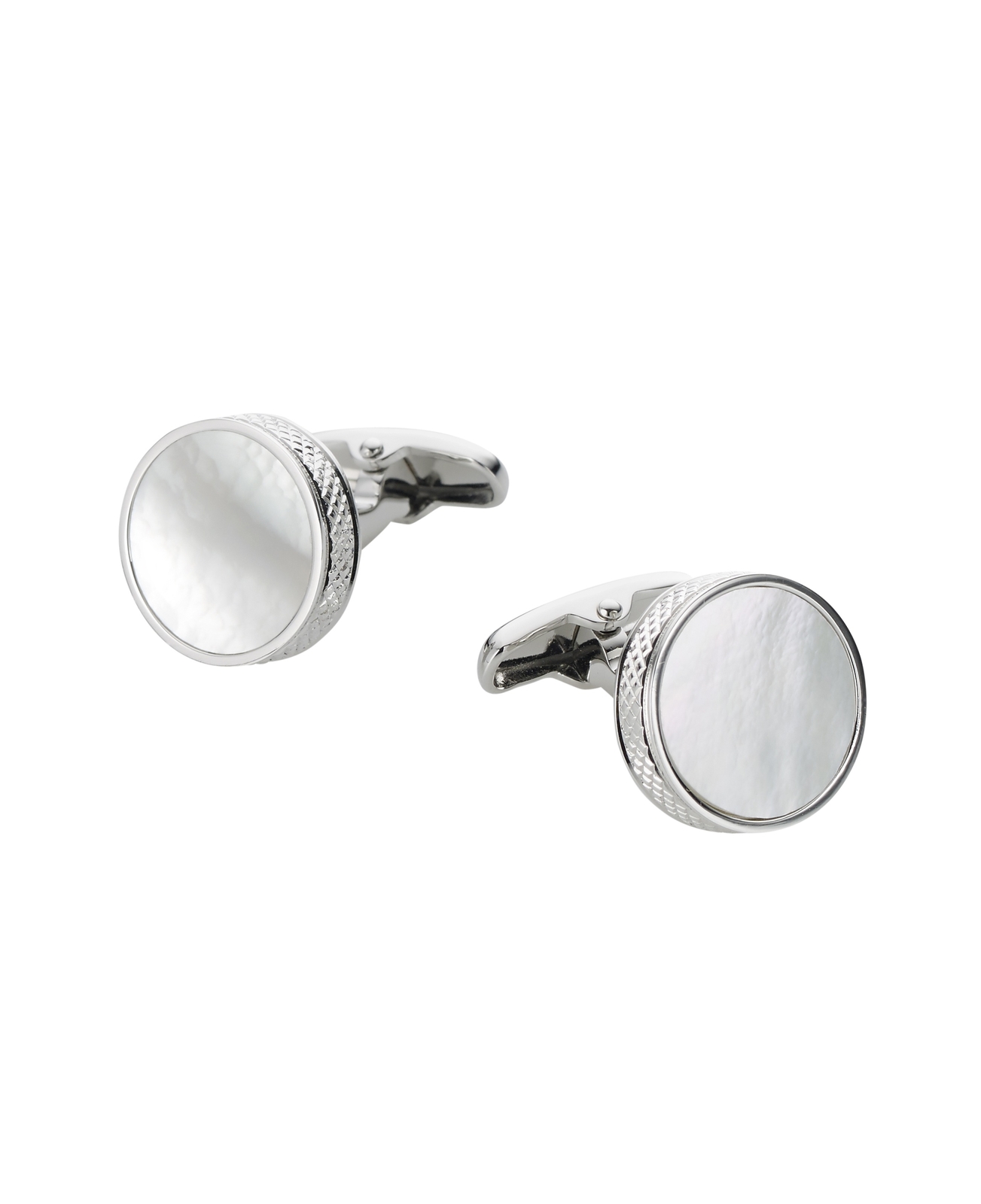 FILA Gemelli Camicia Formale Savile Row Company Placcato Rodio Perla