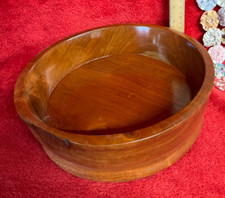 Handcrafted Large Natural Cherry Wood Bowl with Partial Live Edge
