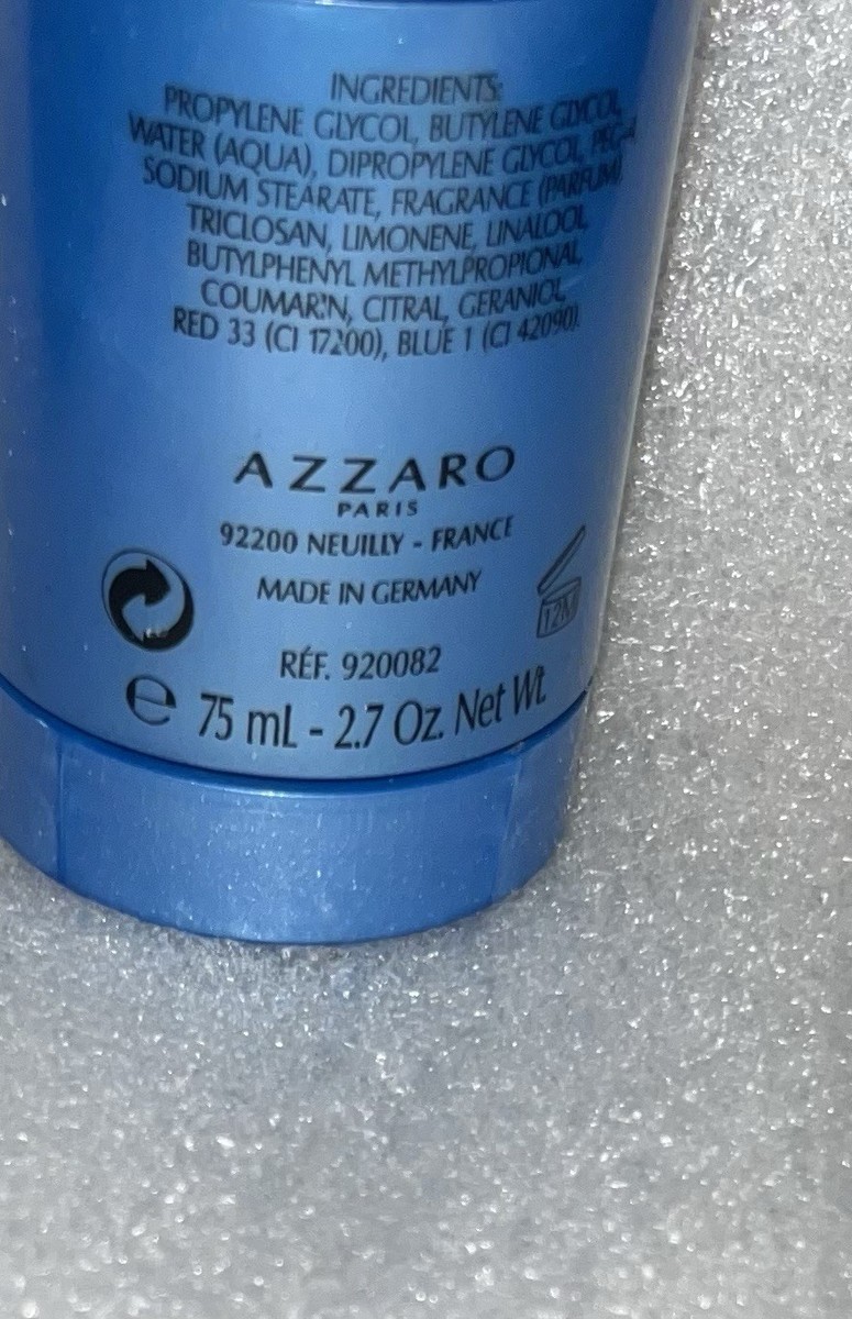 Azzaro CHROME 2.7oz ( Alcohol Free) Deodorant Stick, See Details